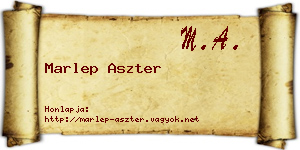 Marlep Aszter névjegykártya